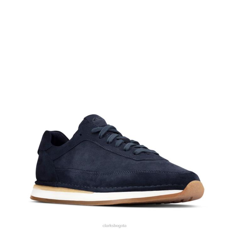 Clarks 0DX8L3690 clarks craft run encaje ante azul marino hombres gamuza azul marino