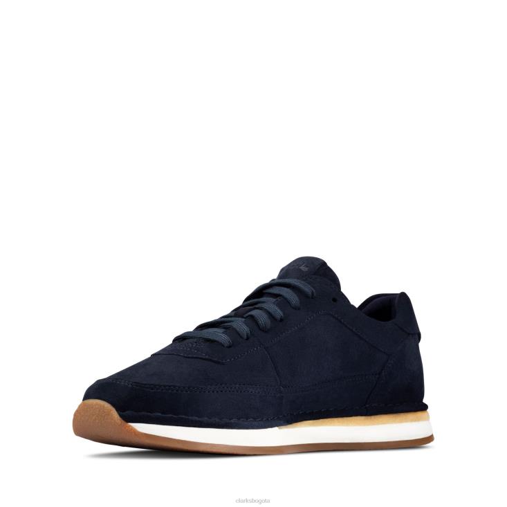 Clarks 0DX8L3690 clarks craft run encaje ante azul marino hombres gamuza azul marino