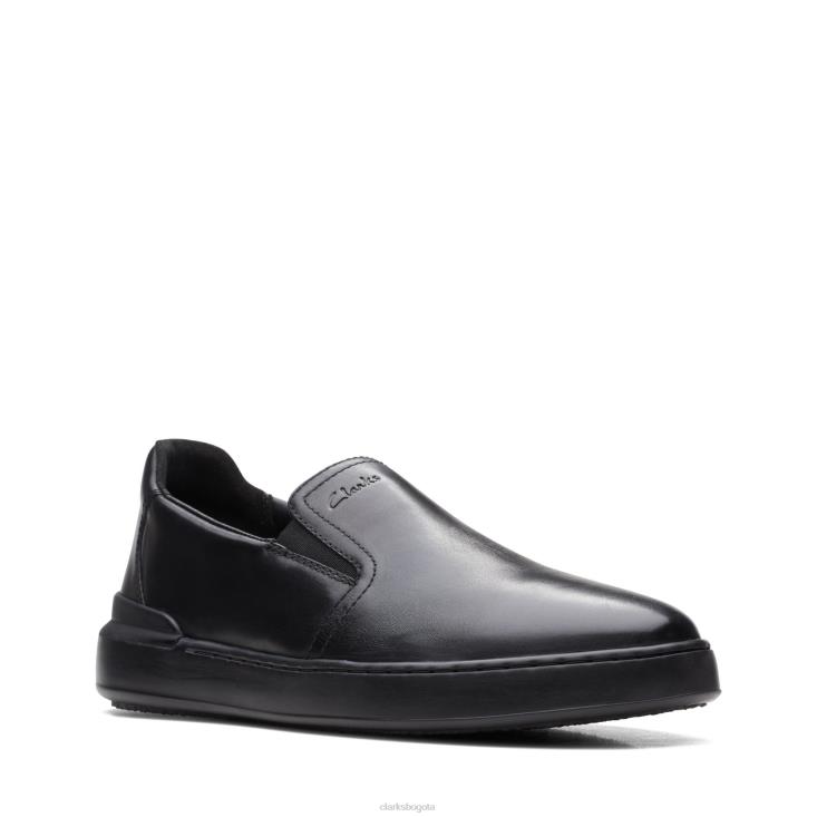Clarks 0DX8L3702 clarks corte lite de cuero negro hombres cuero negro
