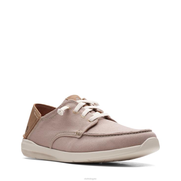 Clarks 0DX8L3705 clarks piedra textil gorwlace hombres textil de piedra