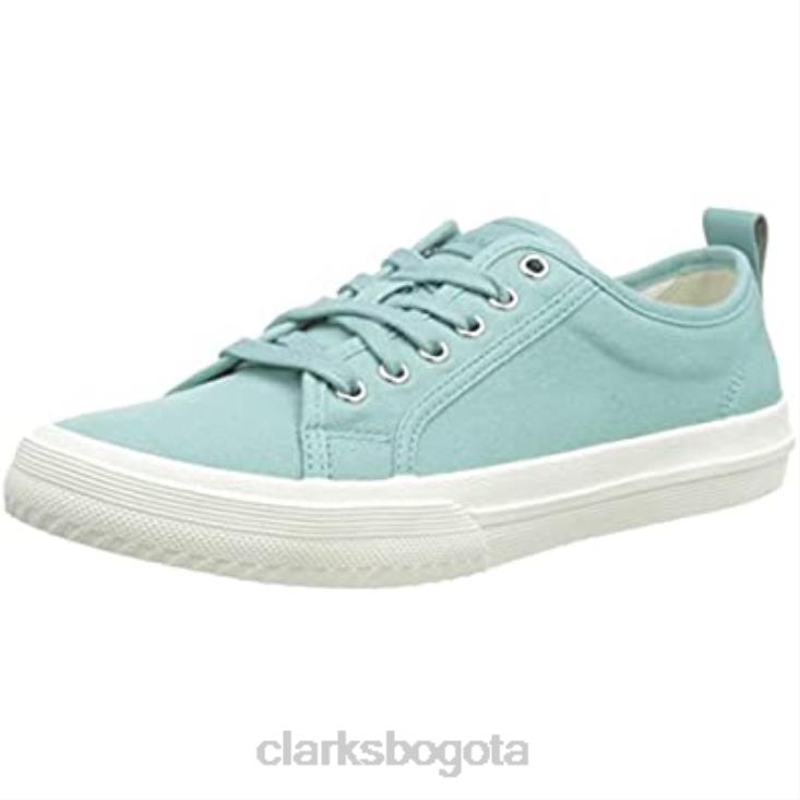 Clarks 0DX8L372 Zapatilla Roxby Lace Mujer Lona Turquesa clarks mujer lienzo turquesa
