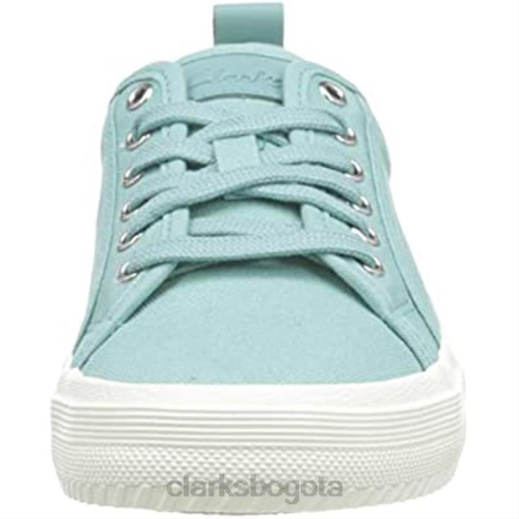 Clarks 0DX8L372 Zapatilla Roxby Lace Mujer Lona Turquesa clarks mujer lienzo turquesa