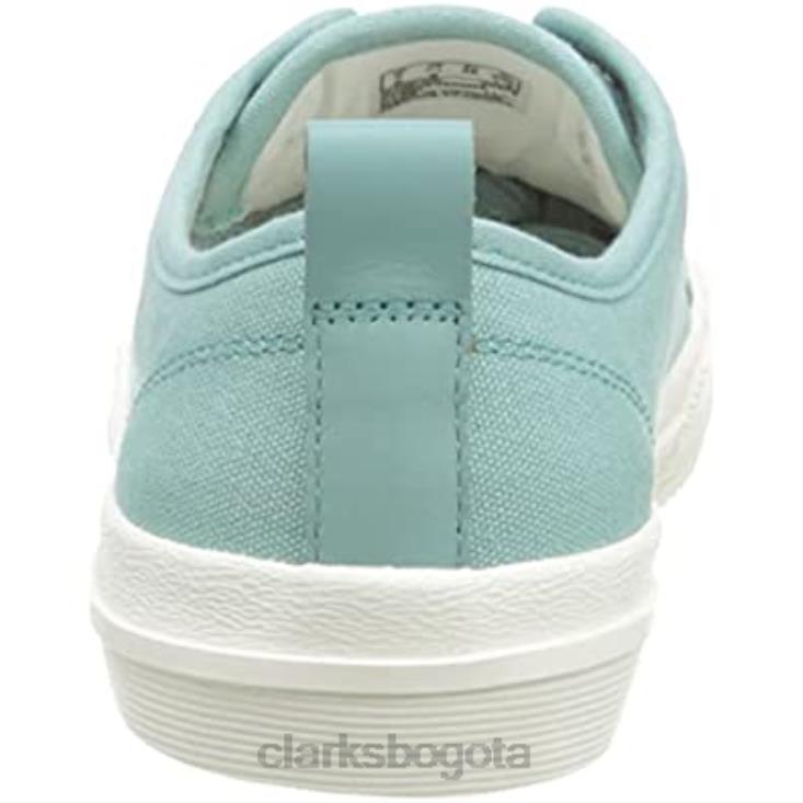 Clarks 0DX8L372 Zapatilla Roxby Lace Mujer Lona Turquesa clarks mujer lienzo turquesa