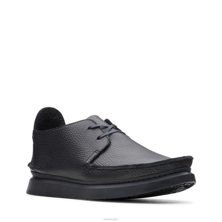 Clarks 0DX8L3739 clarks siete cuero negro hombres cuero negro