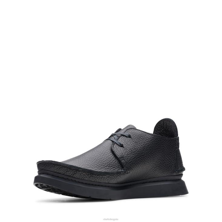 Clarks 0DX8L3739 clarks siete cuero negro hombres cuero negro