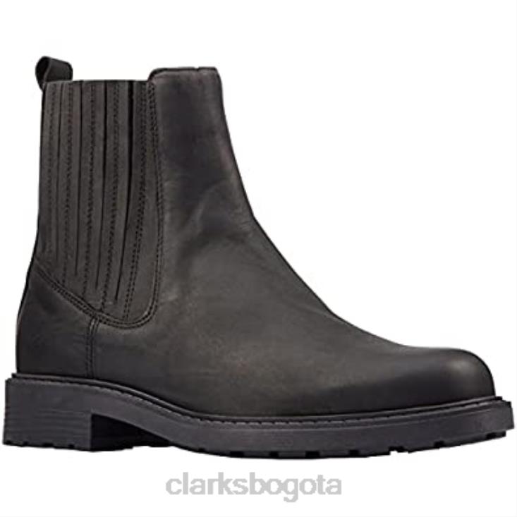 Clarks 0DX8L375 botas chelsea de mujer orinoco2 mid de cuero negro clarks cuero negro mujer cuero negro