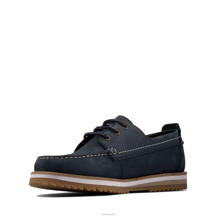 Clarks 0DX8L3753 encaje durston de nubuck azul marino clarks hombres nubuck azul marino