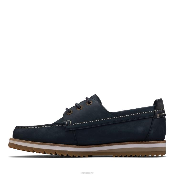 Clarks 0DX8L3753 encaje durston de nubuck azul marino clarks hombres nubuck azul marino