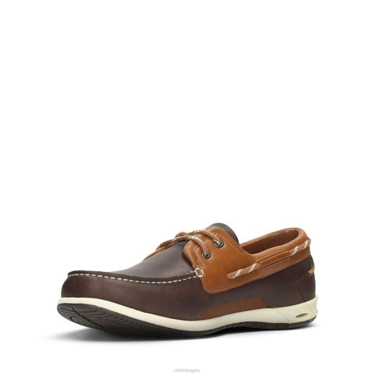 Clarks 0DX8L3761 clarks cuero marrón orson harbour hombres cuero marrón