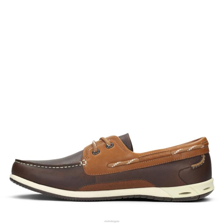 Clarks 0DX8L3761 clarks cuero marrón orson harbour hombres cuero marrón
