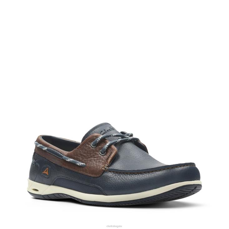 Clarks 0DX8L3762 clarks orson harbour cuero multicolor hombres cuero multicolor