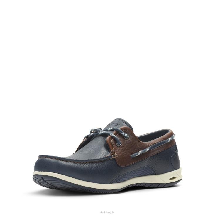 Clarks 0DX8L3762 clarks orson harbour cuero multicolor hombres cuero multicolor
