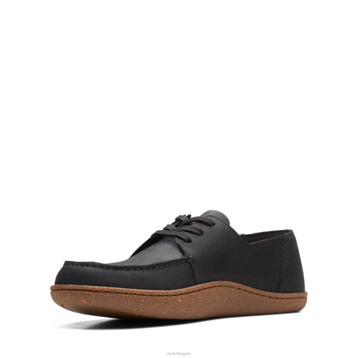 Clarks 0DX8L3770 clarks pilton lace negro aceitoso lea hombres lea aceitosa negra
