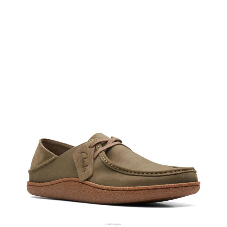 Clarks 0DX8L3774 clarks piltonwallabee nub oliva oscuro hombres protuberancia de oliva oscuro