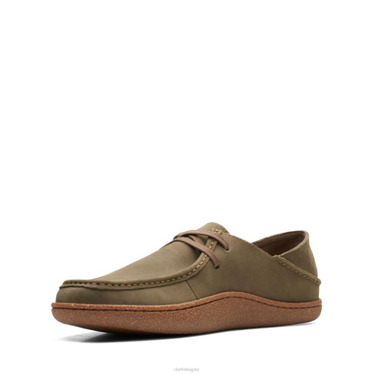 Clarks 0DX8L3774 clarks piltonwallabee nub oliva oscuro hombres protuberancia de oliva oscuro