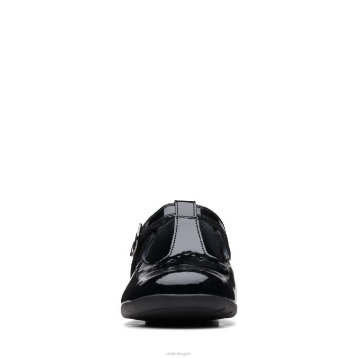 Clarks 0DX8L3785 clarks black pat scaladress k niños palmadita negra