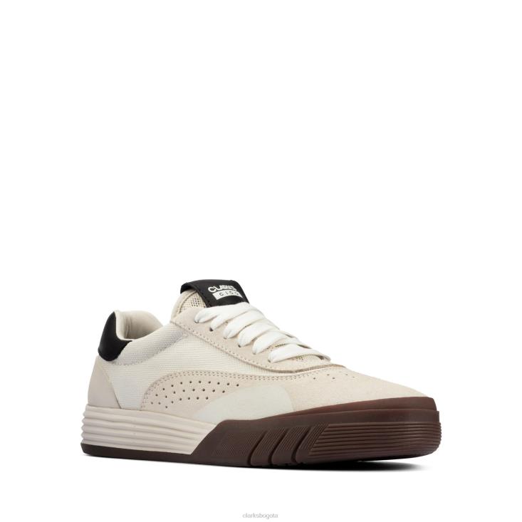 Clarks 0DX8L3789 cica y clarks off white ante niños gamuza blanca