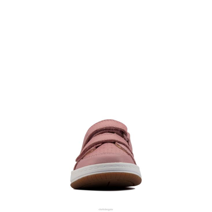 Clarks 0DX8L3792 clarks fawn solo t de cuero rosa claro niños cuero rosa claro