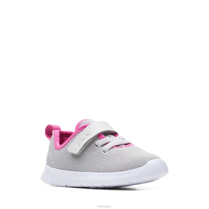 Clarks 0DX8L3796 clarks gris claro tejido ath niños gris claro