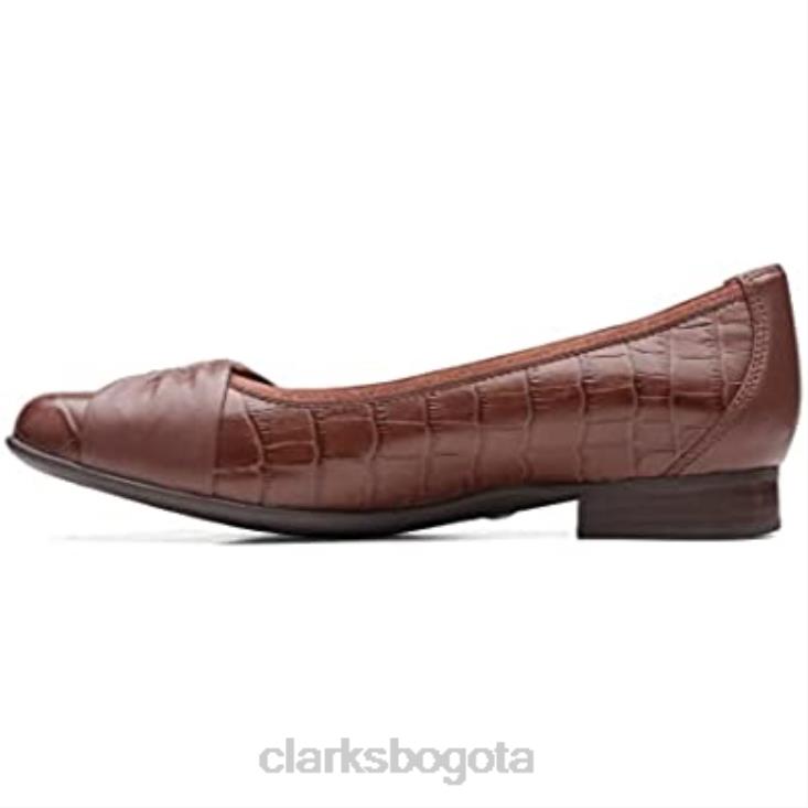 Clarks 0DX8L38 clarks de cuero de cocodrilo color tostado oscuro deseo un blush unisexo