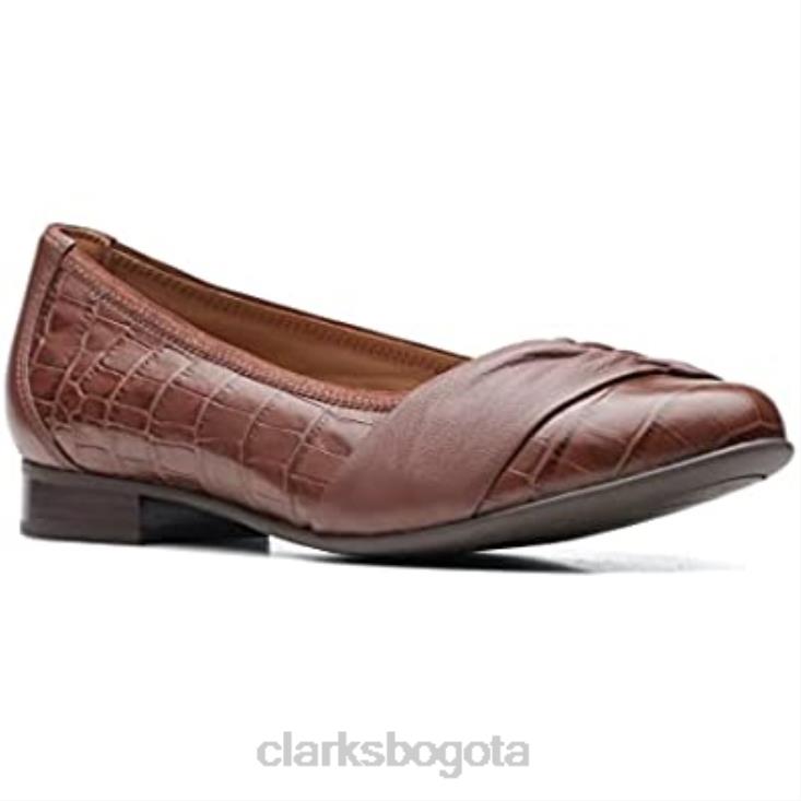 Clarks 0DX8L38 clarks de cuero de cocodrilo color tostado oscuro deseo un blush unisexo