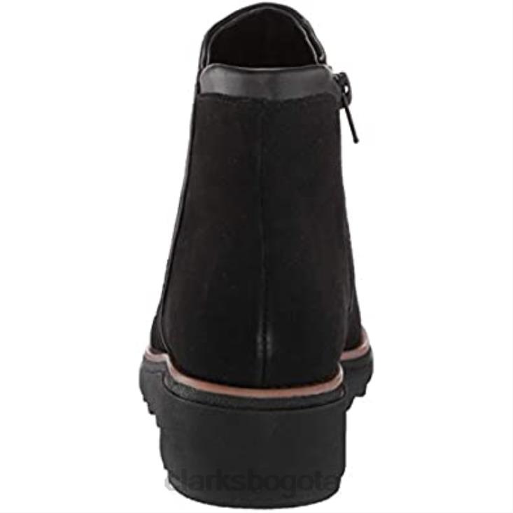 Clarks 0DX8L380 botas de moda sharon heights de mujer de gamuza negra clarks mujer ante negro