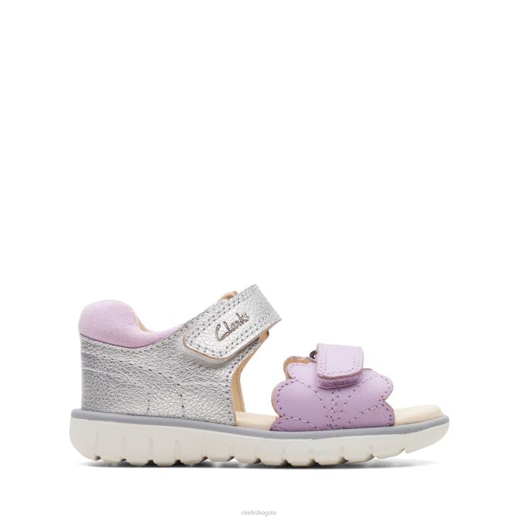 Clarks 0DX8L3801 Clarks Lila Combi Roam Wing T niños combinación lila