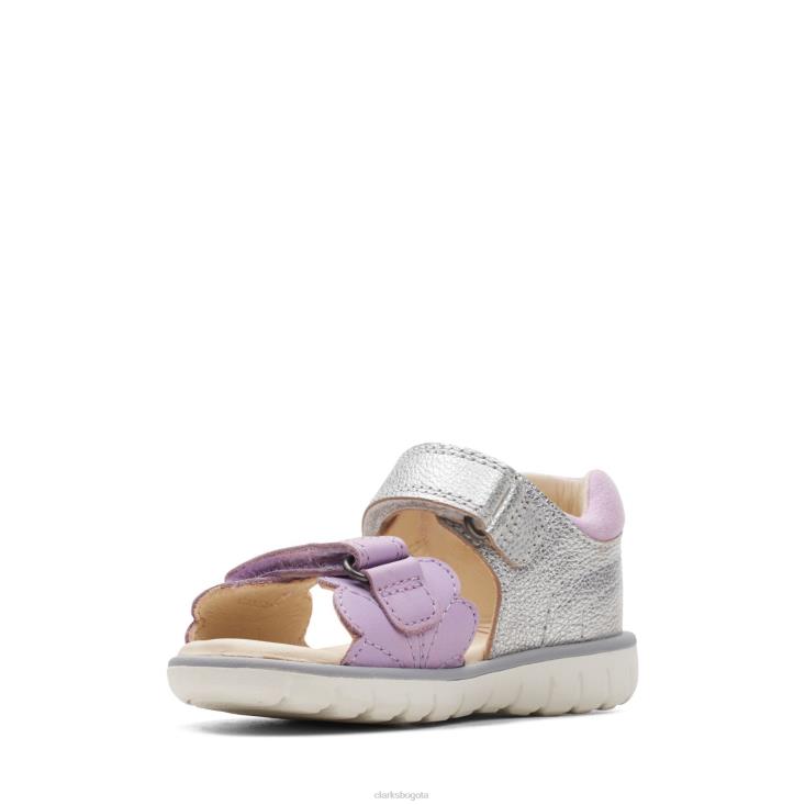 Clarks 0DX8L3801 Clarks Lila Combi Roam Wing T niños combinación lila