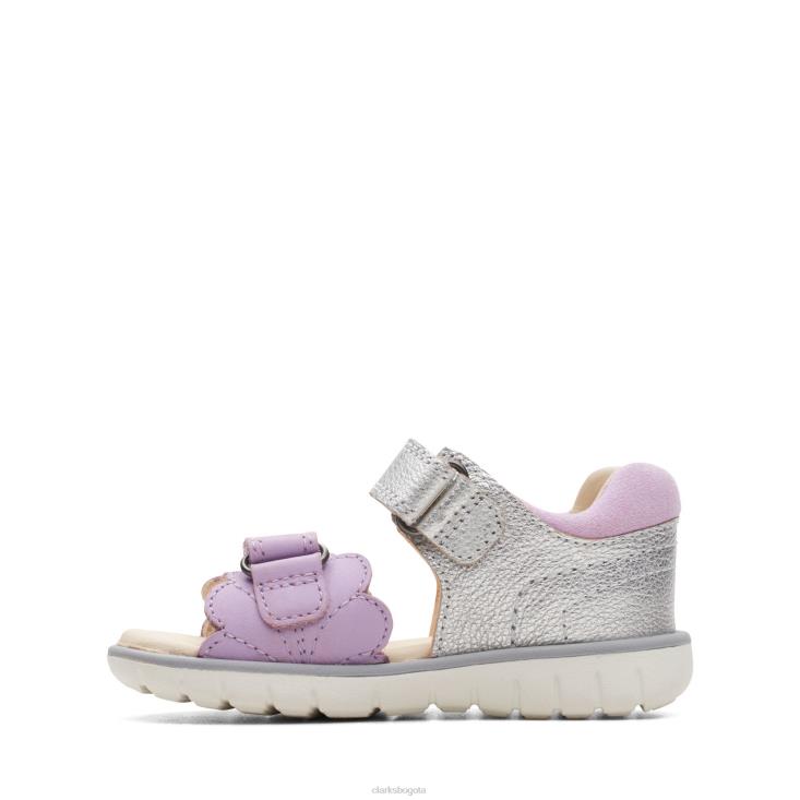 Clarks 0DX8L3801 Clarks Lila Combi Roam Wing T niños combinación lila