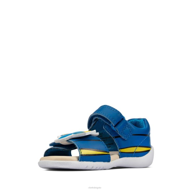 Clarks 0DX8L3803 clarks de cuero azul zora nemo t niños cuero azul