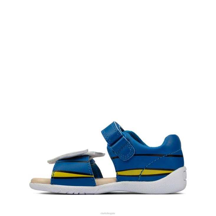 Clarks 0DX8L3803 clarks de cuero azul zora nemo t niños cuero azul