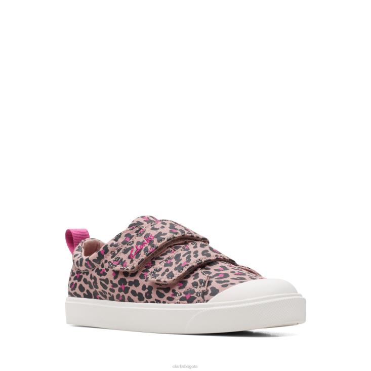 Clarks 0DX8L3804 rosa combi city bright k clarks niños combinación rosa
