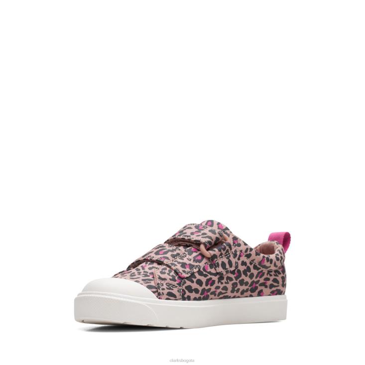 Clarks 0DX8L3804 rosa combi city bright k clarks niños combinación rosa