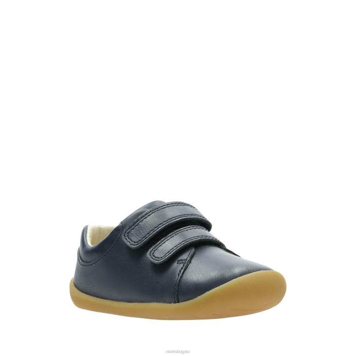 Clarks 0DX8L3805 roamer craft t clarks cuero azul marino niños cuero azul marino