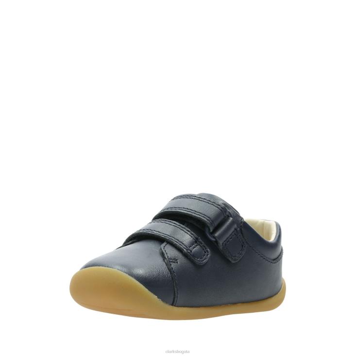 Clarks 0DX8L3805 roamer craft t clarks cuero azul marino niños cuero azul marino