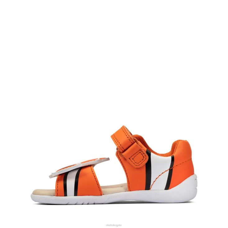 Clarks 0DX8L3809 clarks cuero naranja zora nemo t niños cuero naranja
