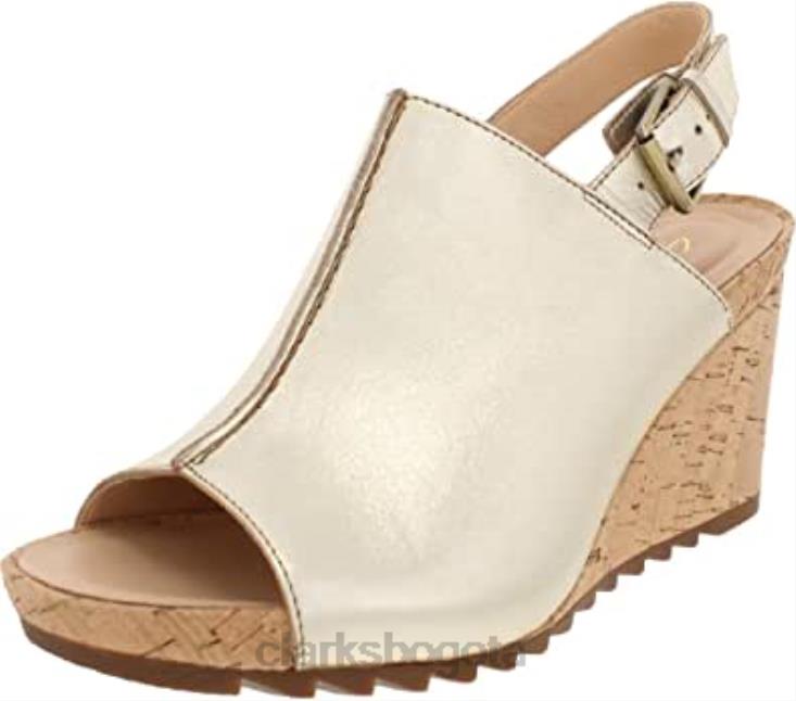 Clarks 0DX8L381 Puntada flexible cuero negro clarks champagne cuero metalizado unisexo cuero metalizado champagne