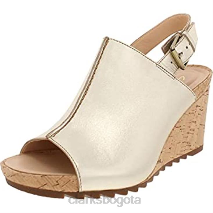 Clarks 0DX8L381 Puntada flexible cuero negro clarks champagne cuero metalizado unisexo cuero metalizado champagne