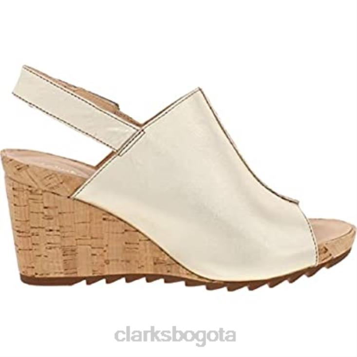 Clarks 0DX8L381 Puntada flexible cuero negro clarks champagne cuero metalizado unisexo cuero metalizado champagne