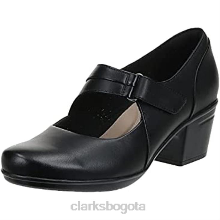 Clarks 0DX8L382 Clarks negros Emslie Lulpump de niña niños negro