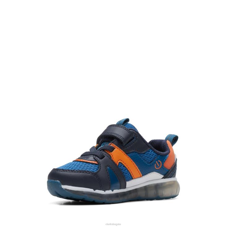 Clarks 0DX8L3827 clarks combi azul spark flash t niños combinación azul