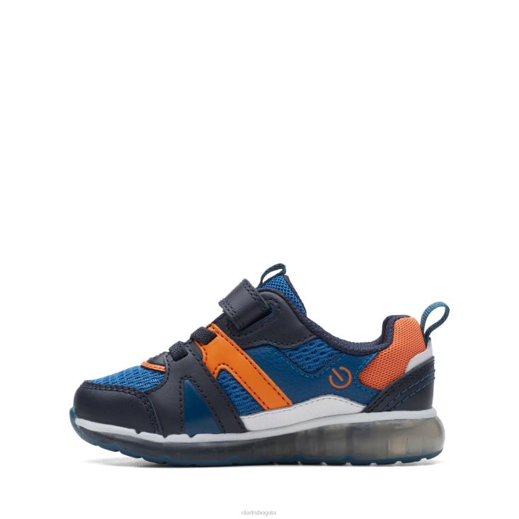 Clarks 0DX8L3827 clarks combi azul spark flash t niños combinación azul