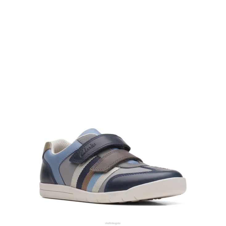 Clarks 0DX8L3830 clarks combi den stripe k azul marino niños combinado azul marino