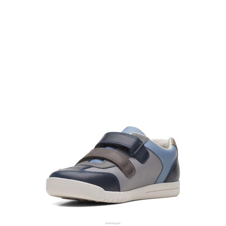 Clarks 0DX8L3830 clarks combi den stripe k azul marino niños combinado azul marino