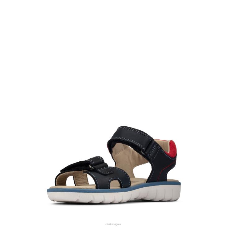 Clarks 0DX8L3833 clarks cuero marino roam surf k niños cuero azul marino
