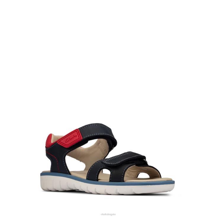 Clarks 0DX8L3834 clarks roam surf t azul marino cuero niños cuero azul marino