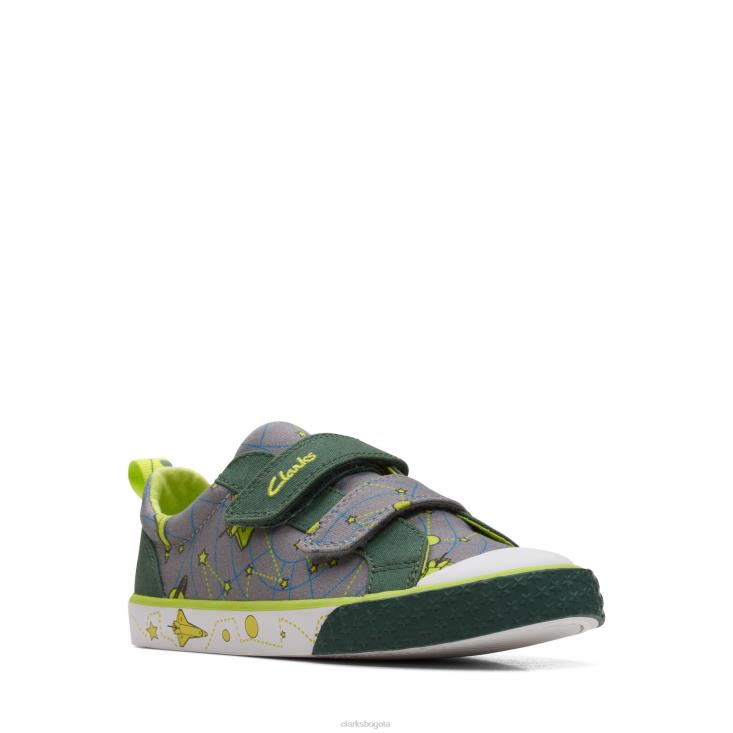 Clarks 0DX8L3839 foxing lo k clarks interés gris niños interés gris