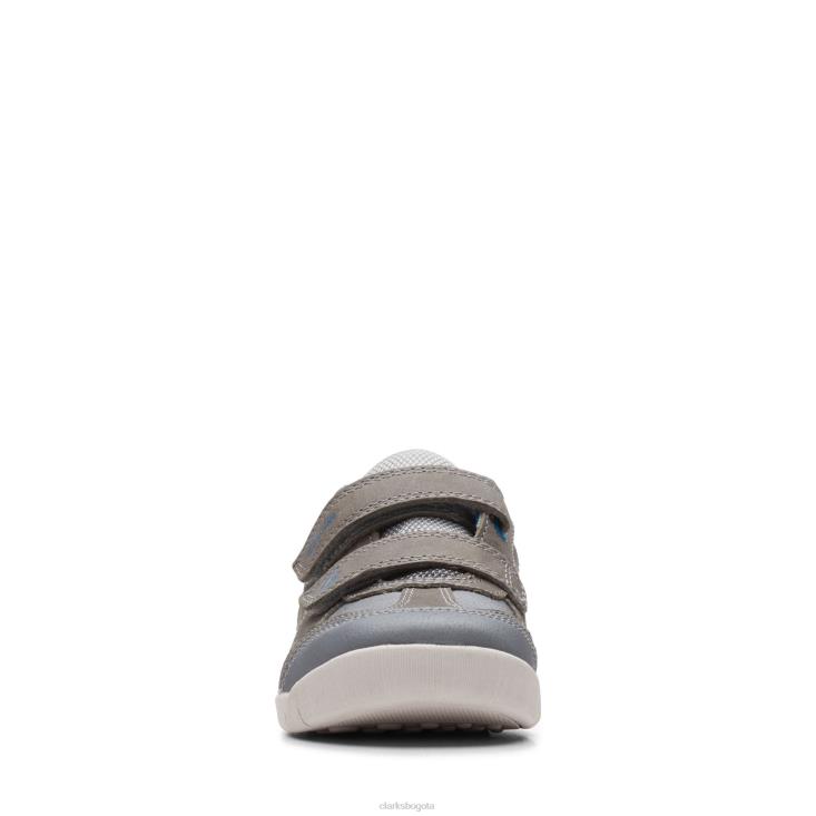 Clarks 0DX8L3844 gris/azul rex play k clarks niños gris azul