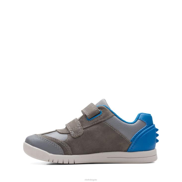 Clarks 0DX8L3844 gris/azul rex play k clarks niños gris azul