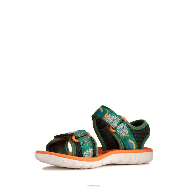 Clarks 0DX8L3845 marea surf k clarks combi verde niños combinación verde